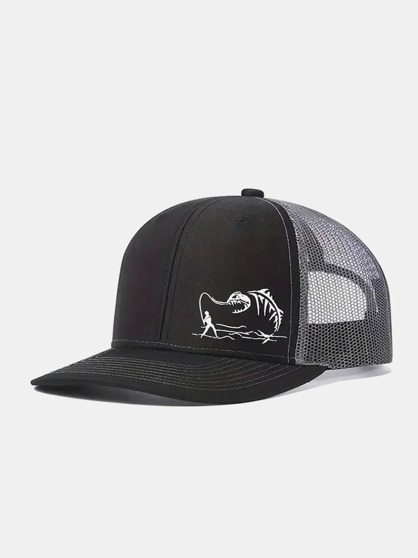 Printed Fishing Mesh Baseball Cap Suitable For Outdoor Vacations Camping - Image 2