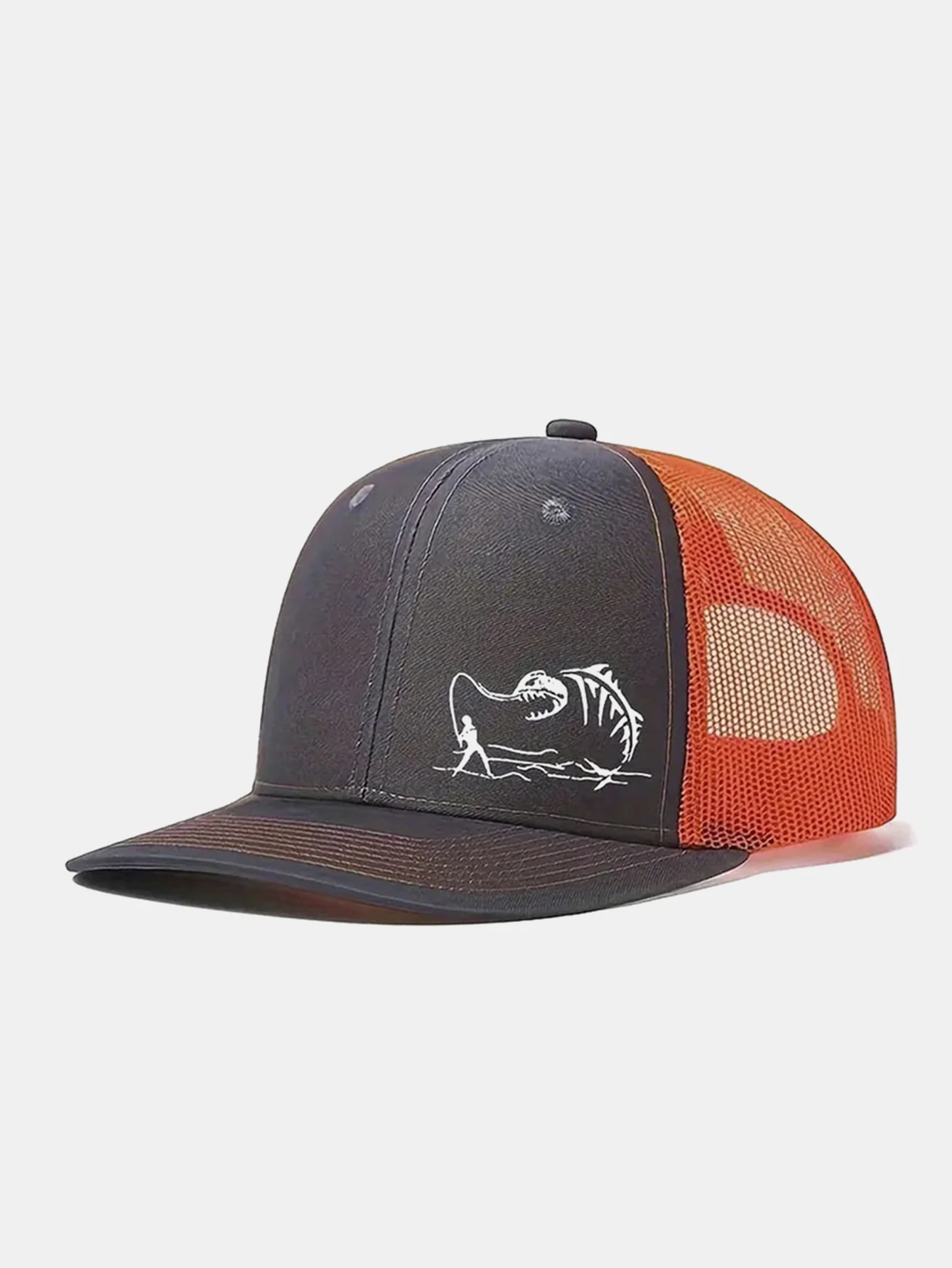 Printed Fishing Mesh Baseball Cap Suitable For Outdoor Vacations Camping - Image 4