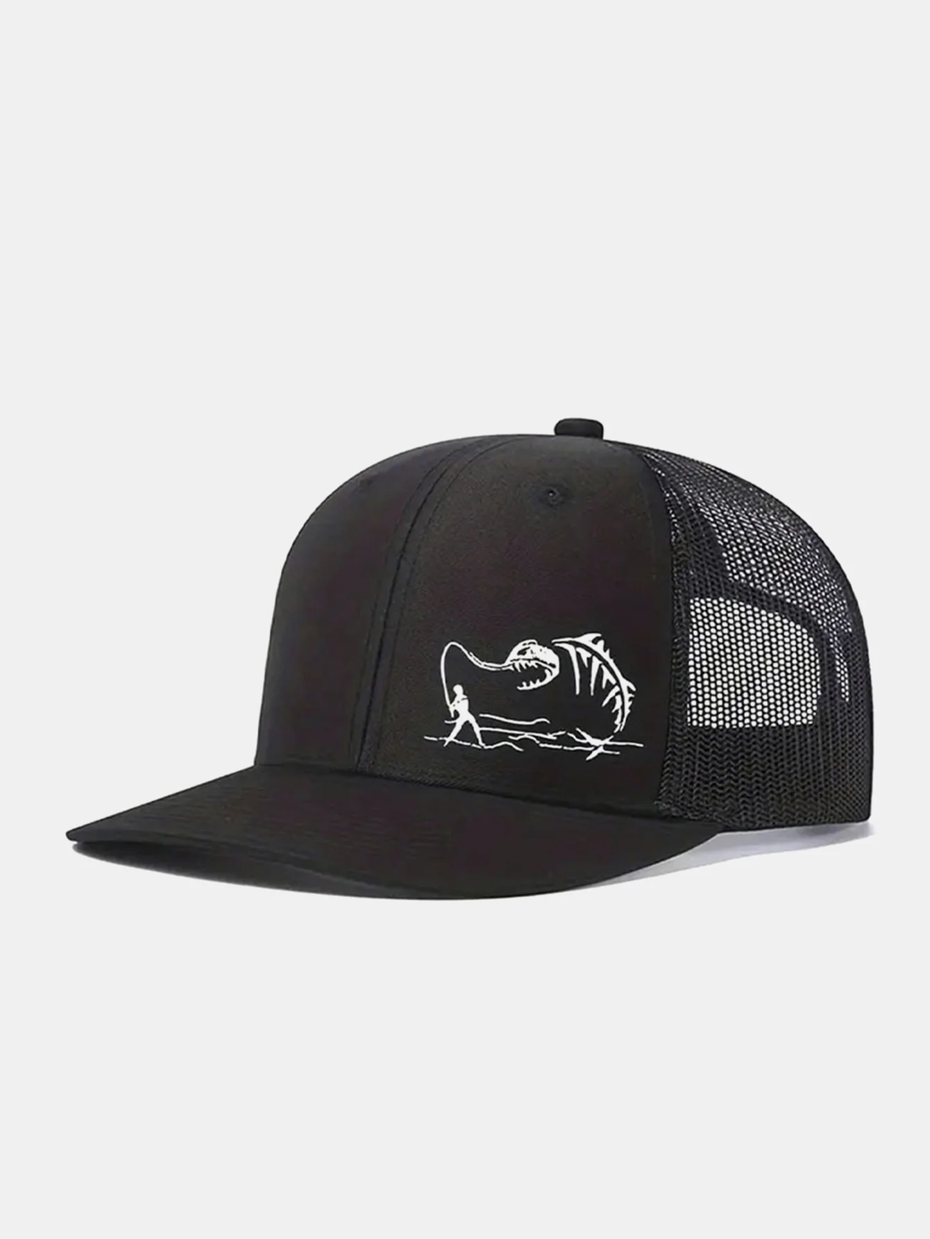 Printed Fishing Mesh Baseball Cap Suitable For Outdoor Vacations Camping - Image 6