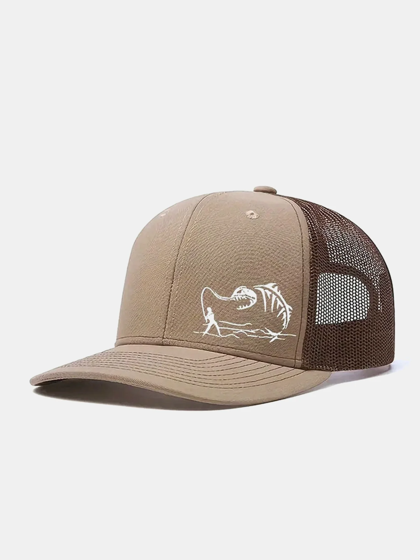 Printed Fishing Mesh Baseball Cap Suitable For Outdoor Vacations Camping - Image 7