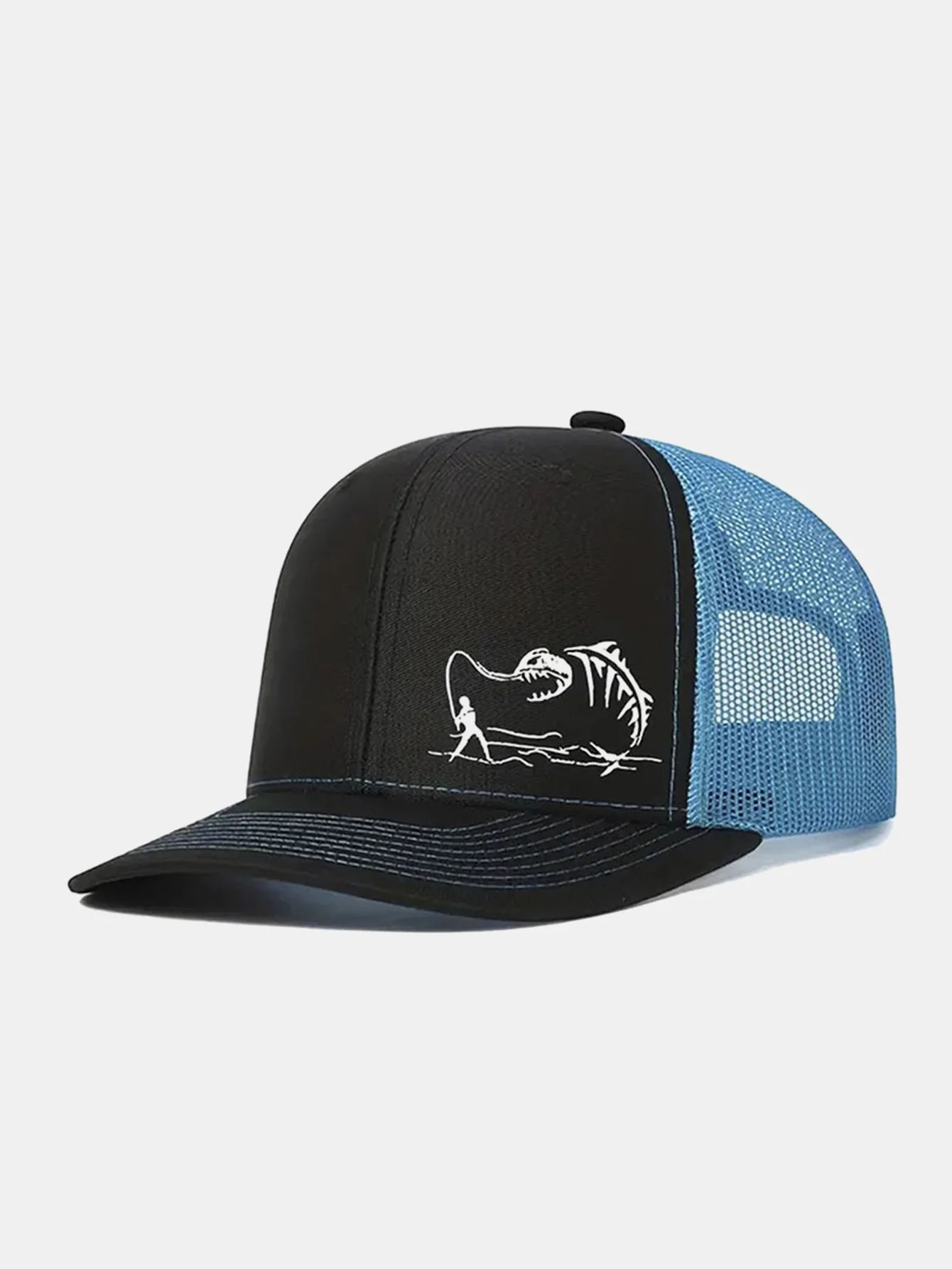 Printed Fishing Mesh Baseball Cap Suitable For Outdoor Vacations Camping - Image 8