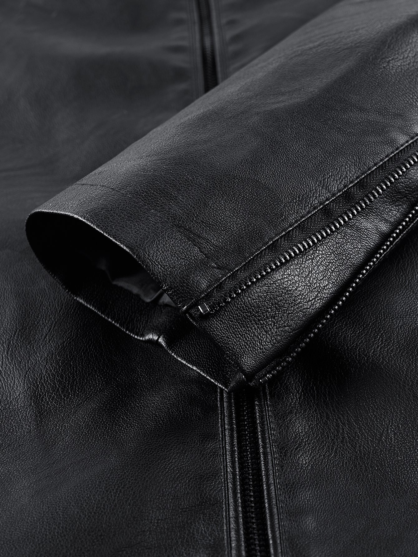 PU Leather Stand Collar Jacket - Image 10