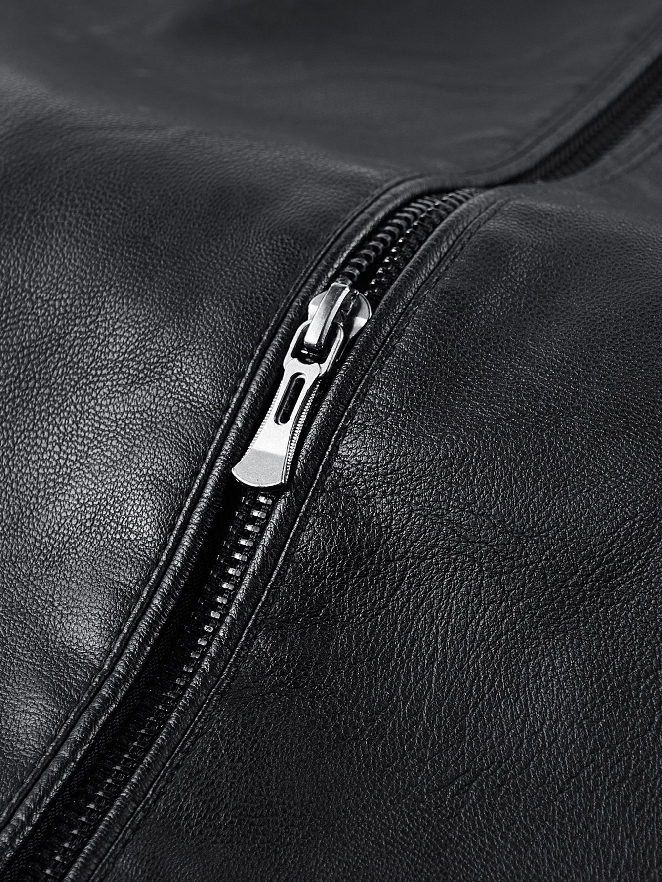 PU Leather Stand Collar Jacket - Image 11