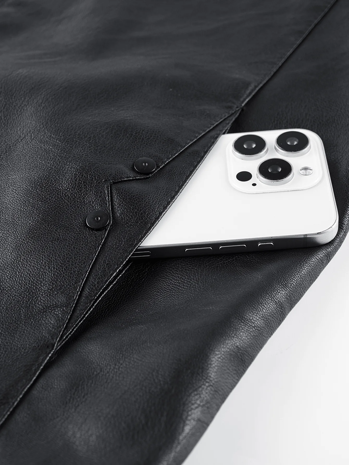 PU Leather Stand Collar Jacket - Image 8