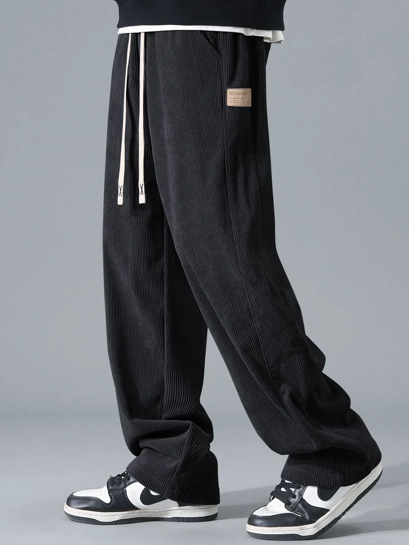 Quarter Zip Corduroy Raglan Sleeve Sweatshirt & Straight Leg Corduroy Pants - Image 12