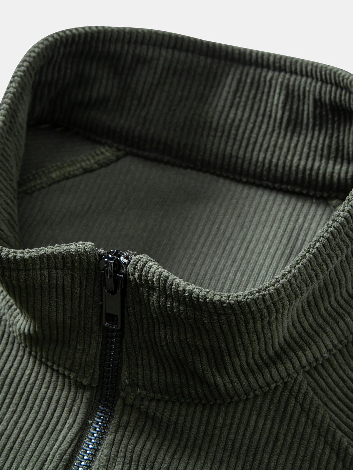 Quarter Zip Corduroy Raglan Sleeve Sweatshirt & Straight Leg Corduroy Pants - Image 15