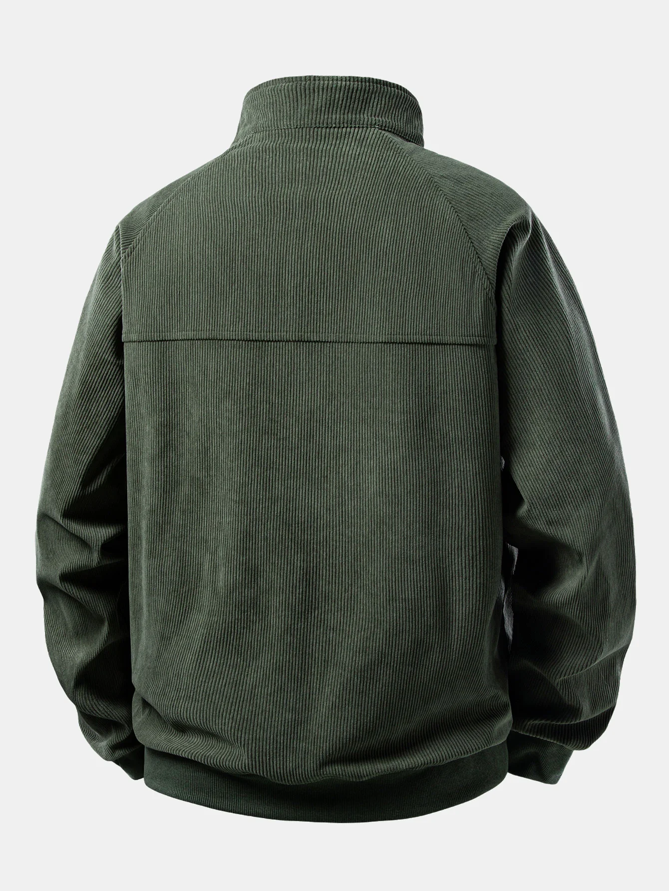Quarter Zip Corduroy Raglan Sleeve Sweatshirt & Straight Leg Corduroy Pants - Image 9