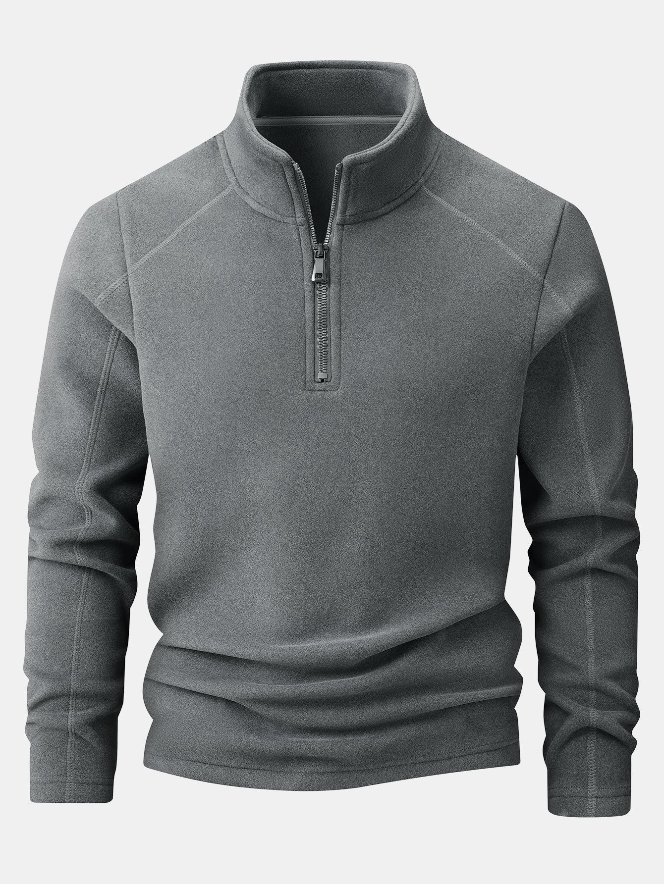 Viertel-Reißverschluss Fleece-Sweatshirt & Polar-Fleece-Hose mit geradem Bein - Image 4