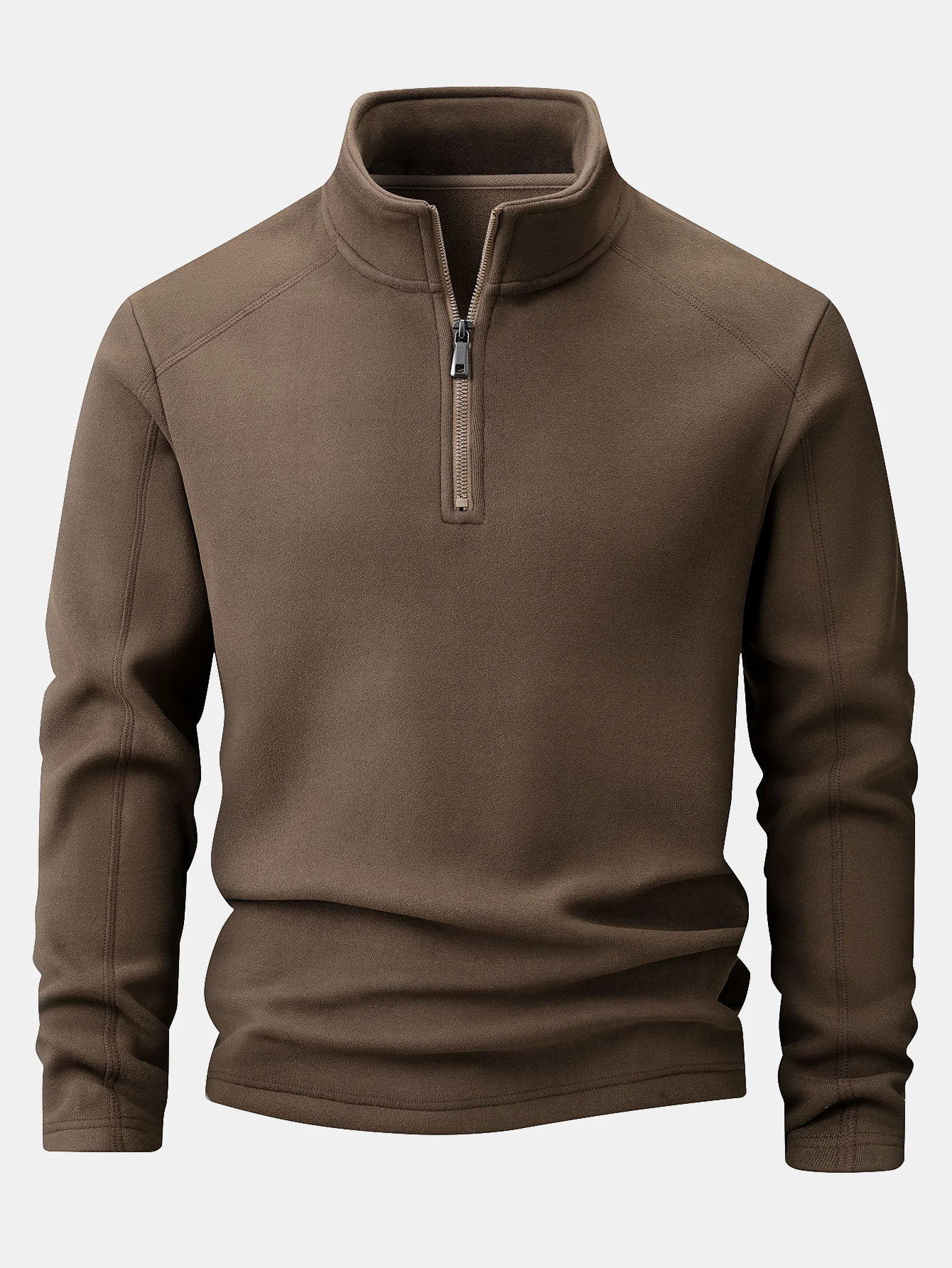 Viertel-Reißverschluss Fleece-Sweatshirt & Polar-Fleece-Hose mit geradem Bein - Image 6