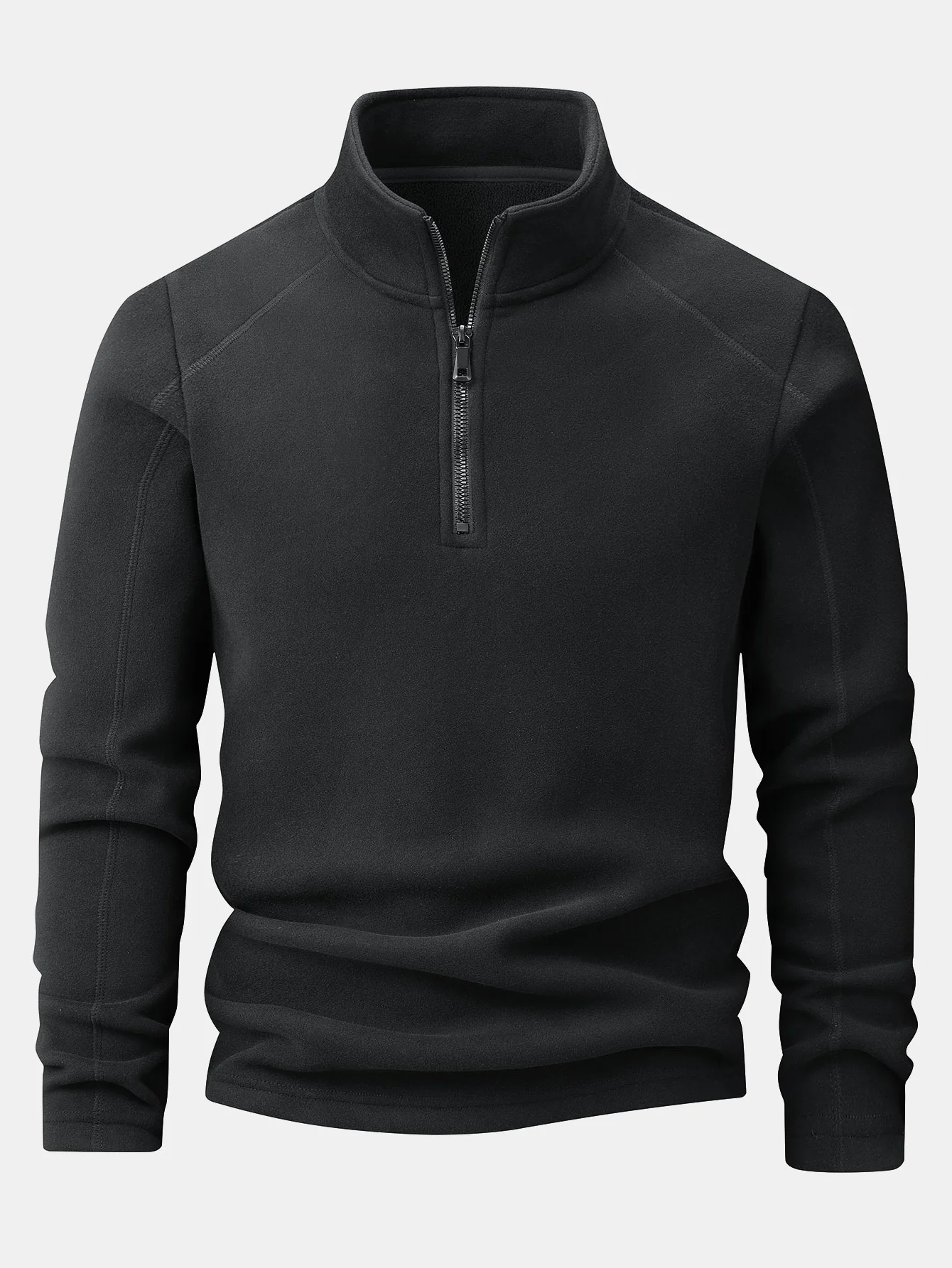 Viertel-Reißverschluss Fleece-Sweatshirt & Polar-Fleece-Hose mit geradem Bein - Image 8