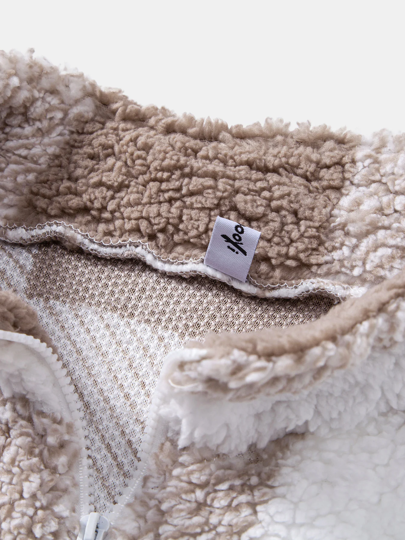 Quarter Zip Plaid Teddy Sweatshirt - Image 5