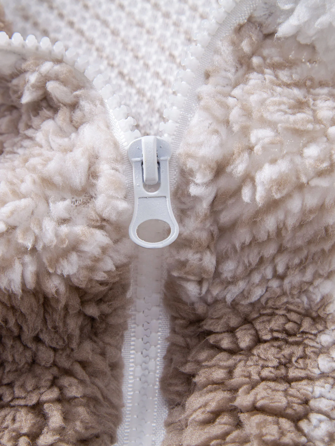 Quarter Zip Plaid Teddy Sweatshirt - Image 6