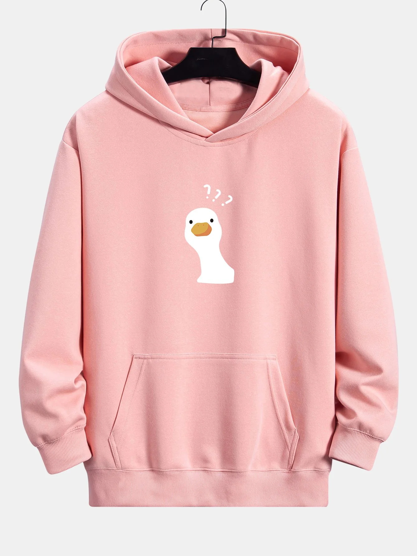 Fragezeichen Zweifelhafter Enten Druck Relaxed Fit Hoodie