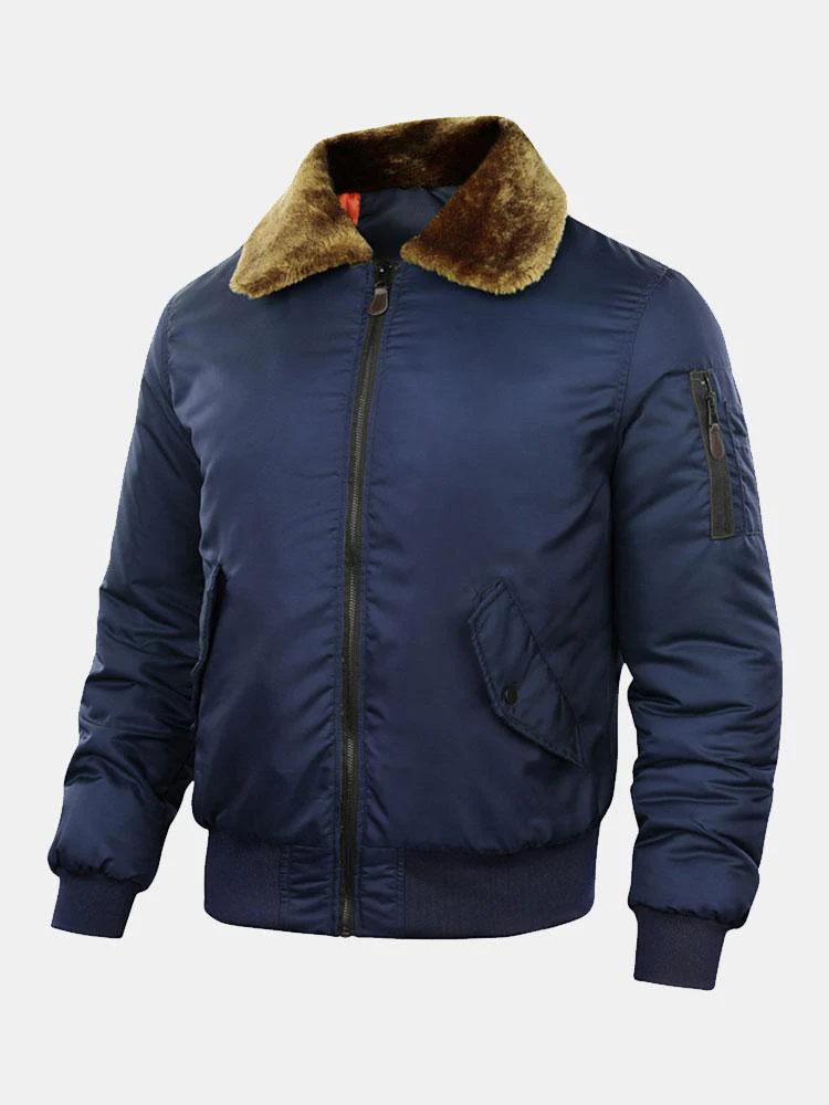 Steppgefütterte Bomberjacke mit Kunstfellkragen - Image 5