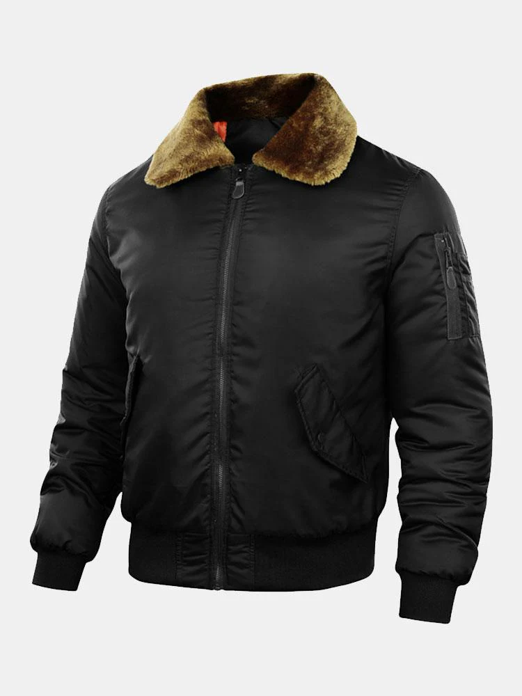 Steppgefütterte Bomberjacke mit Kunstfellkragen - Image 6