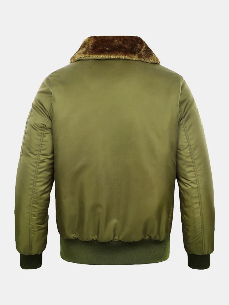 Steppgefütterte Bomberjacke mit Kunstfellkragen - Image 7