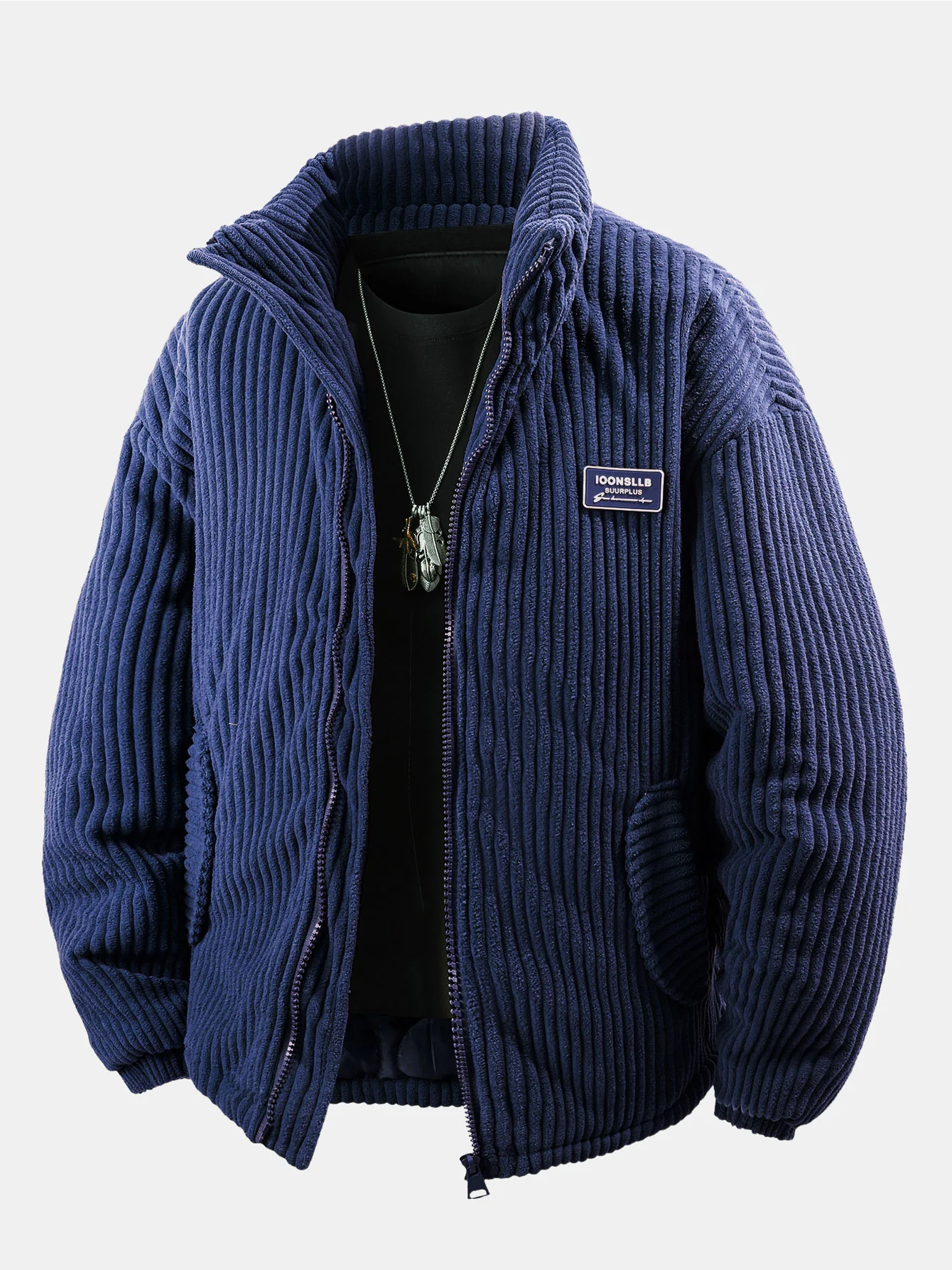 Quilted Lined Corduroy Coat - Image 7