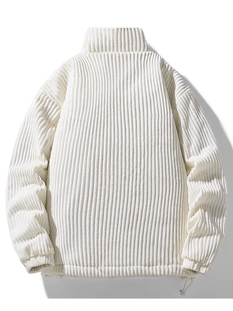Gepolsterter Corduroy-Mantel mit Futter - Image 10
