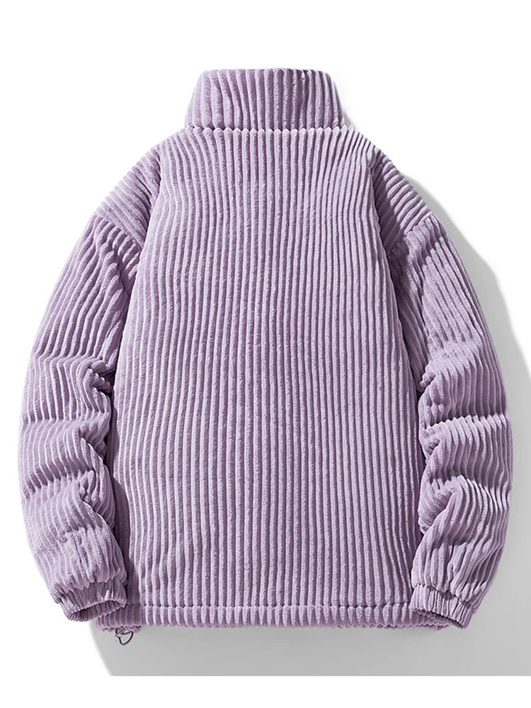 Gepolsterter Corduroy-Mantel mit Futter - Image 12