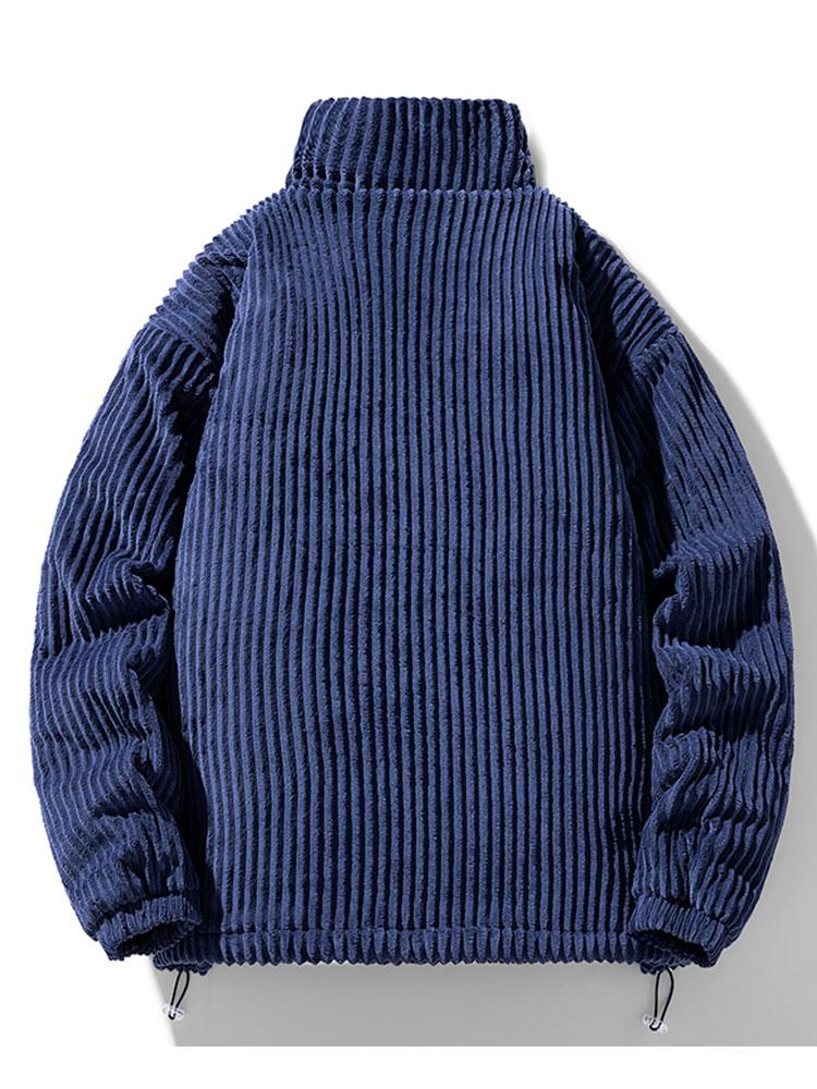 Gepolsterter Corduroy-Mantel mit Futter - Image 8