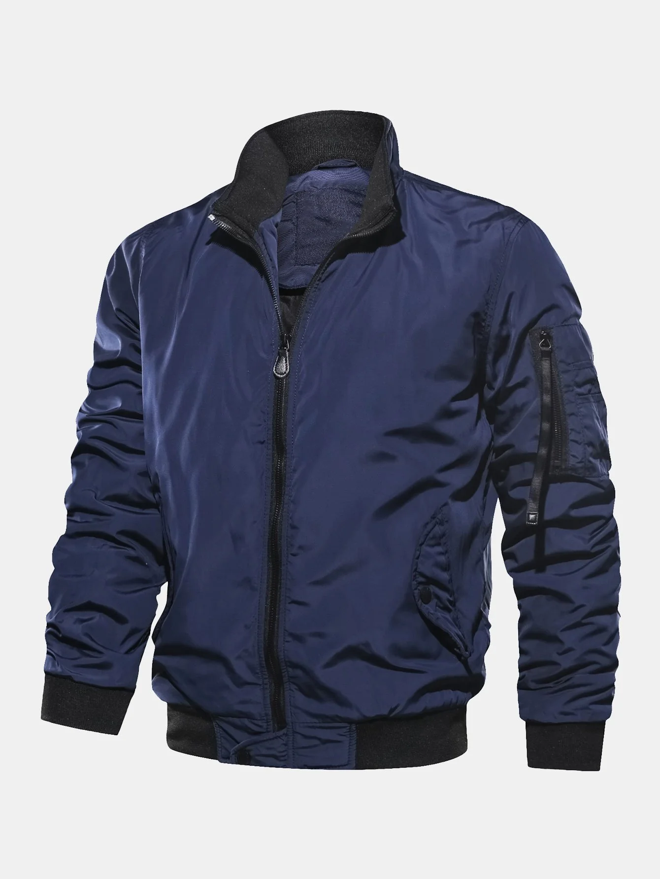 Gepolsterte gefütterte Funnel-Neck Bomberjacke - Image 4