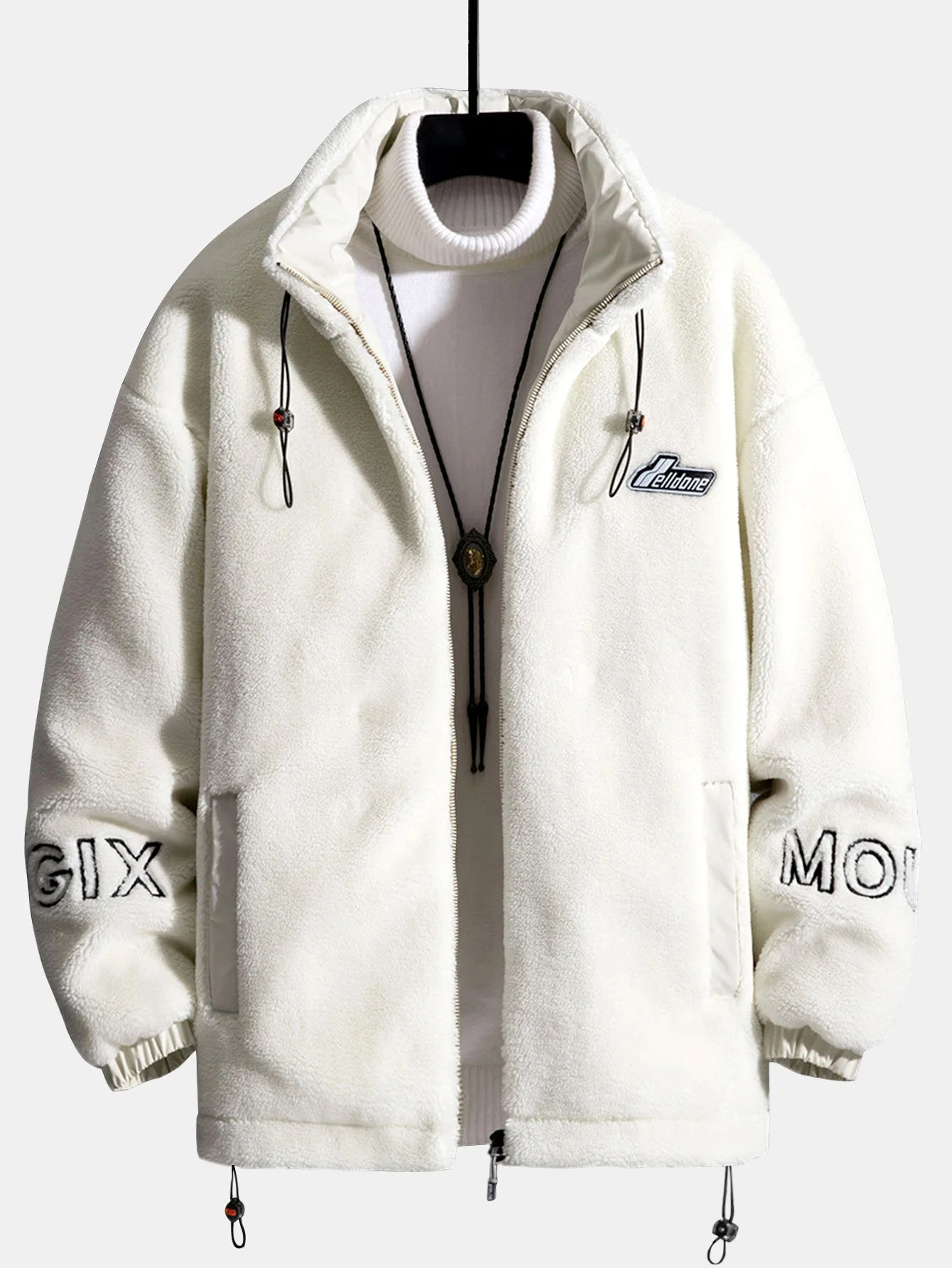 Gepolsterte Teddy-Fleece-Jacke mit Reißverschluss - Image 3