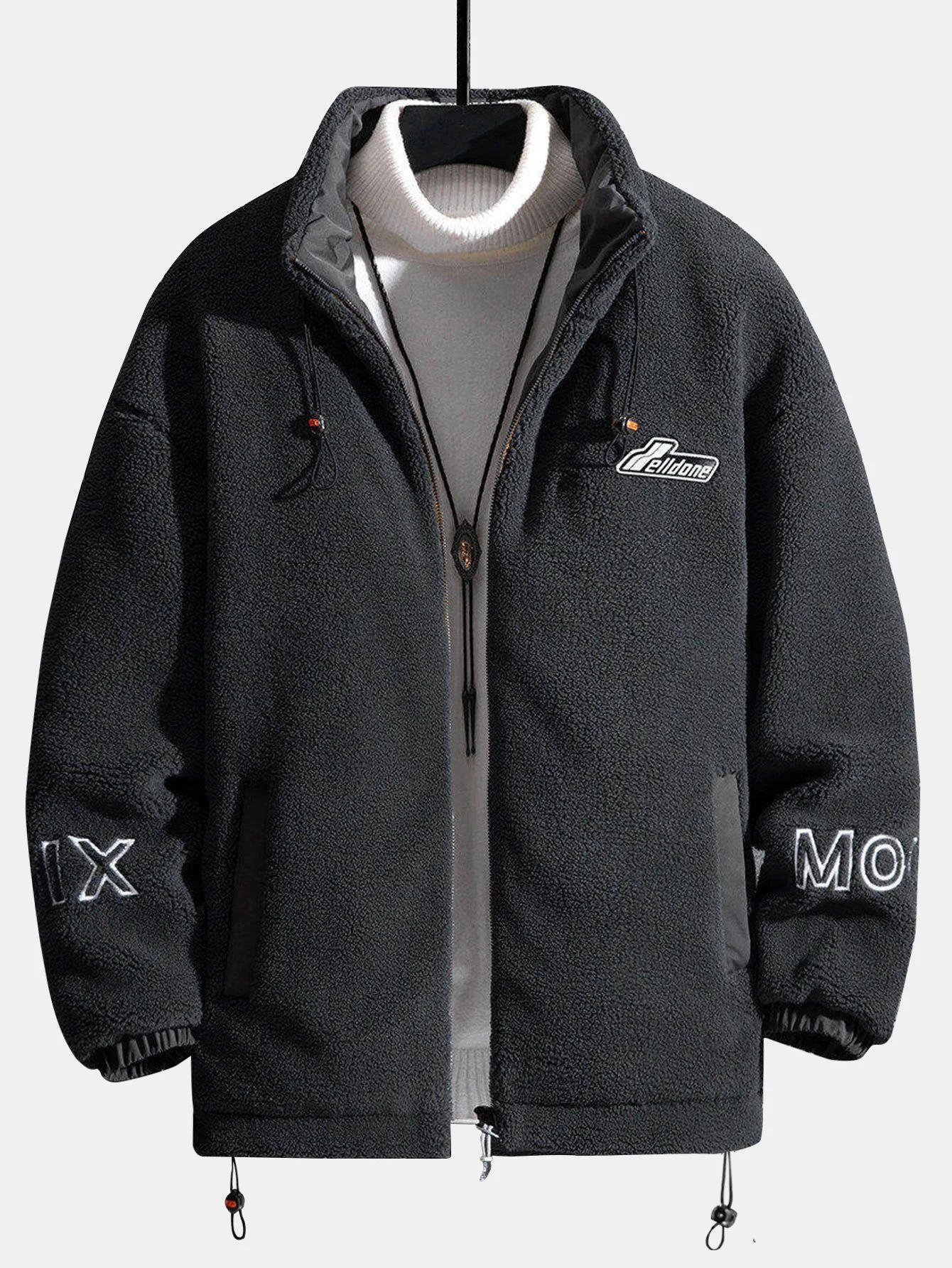Gepolsterte Teddy-Fleece-Jacke mit Reißverschluss - Image 5