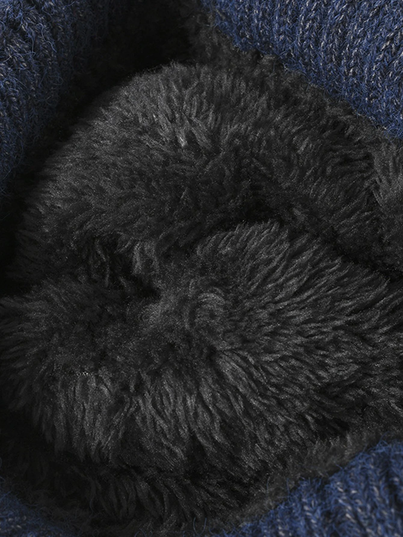 Faux Kaninchenfell Fleece gefütterte warme Strickmütze - Image 7