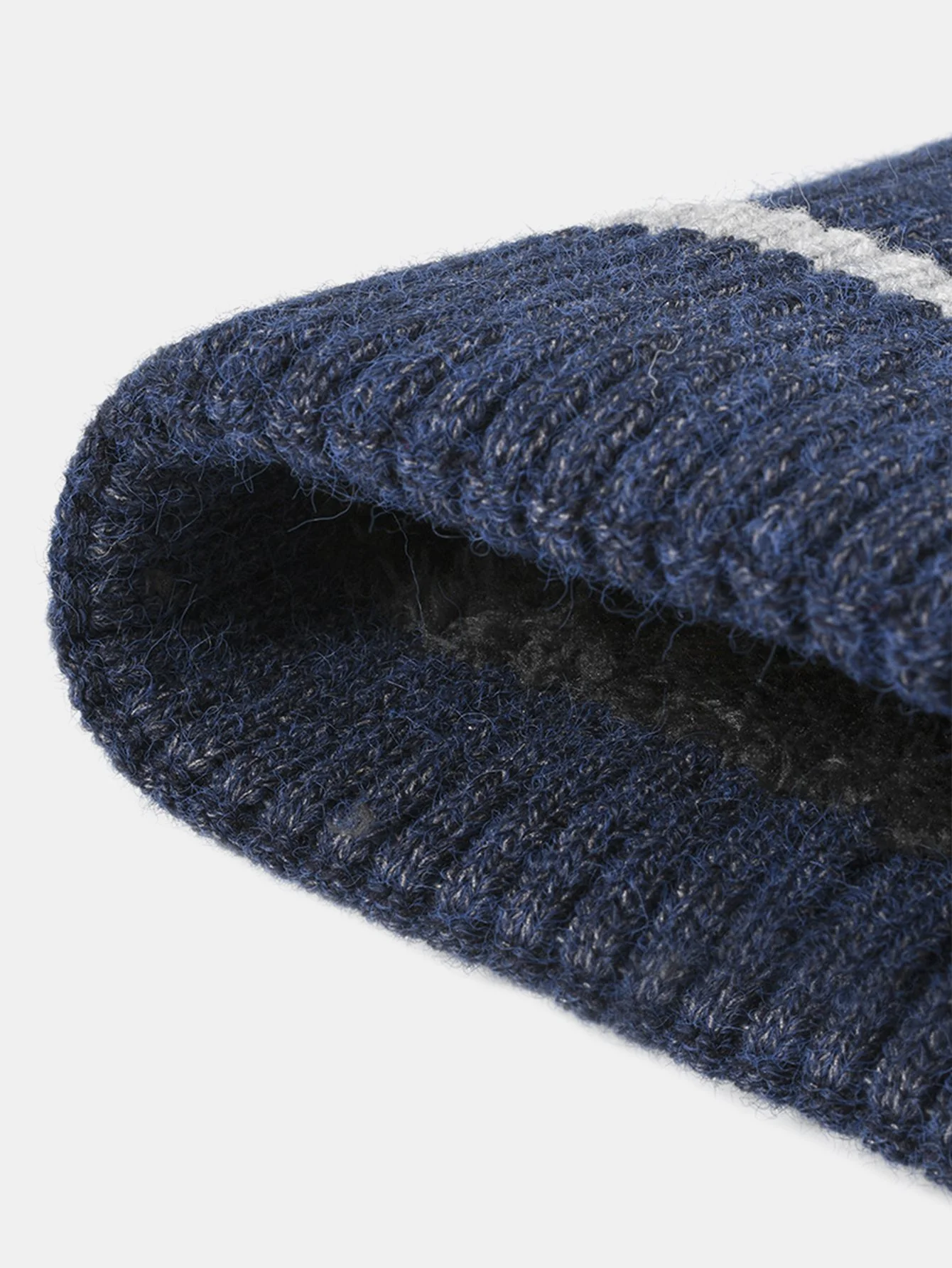 Faux Kaninchenfell Fleece gefütterte warme Strickmütze - Image 8