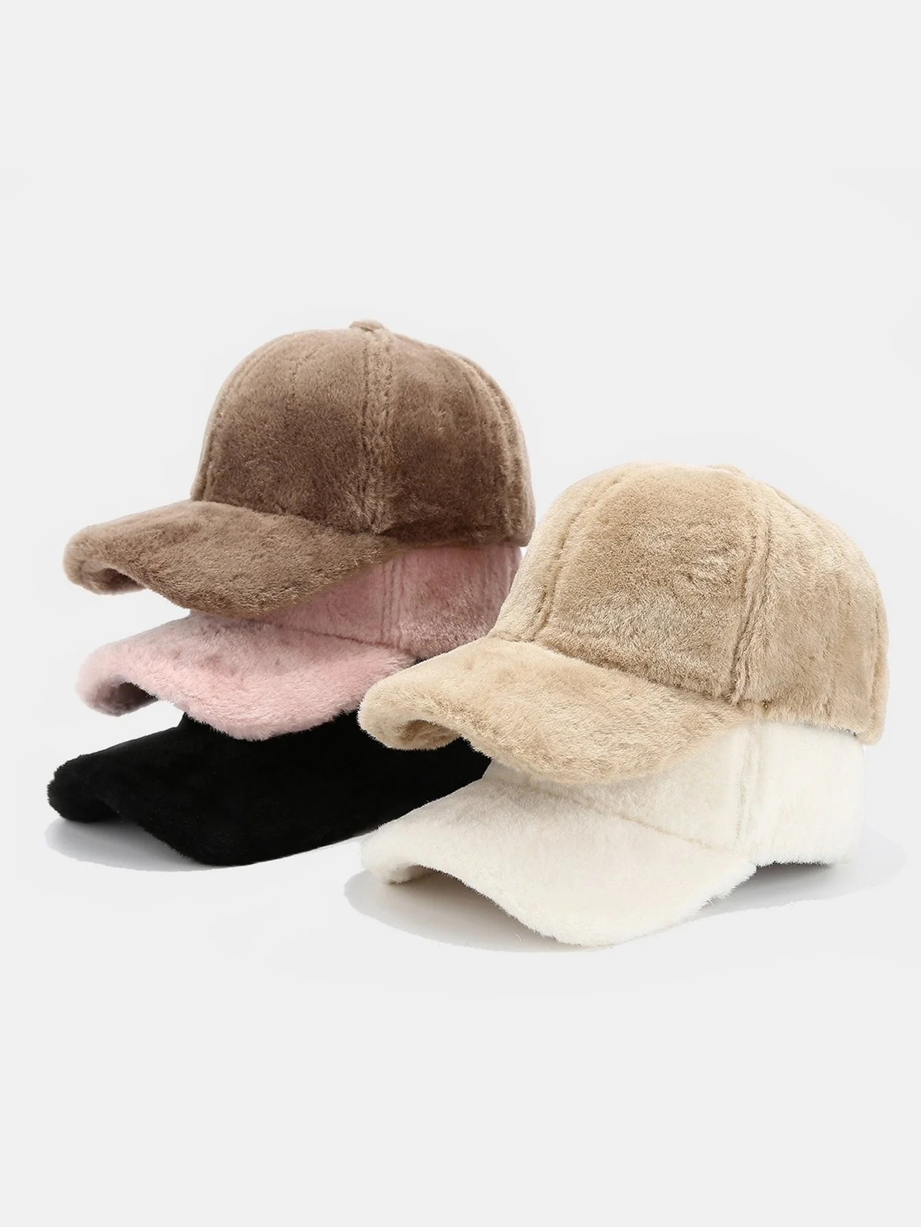 Faux Kaninchenfell Plüsch Warm Baseballmütze - Image 6