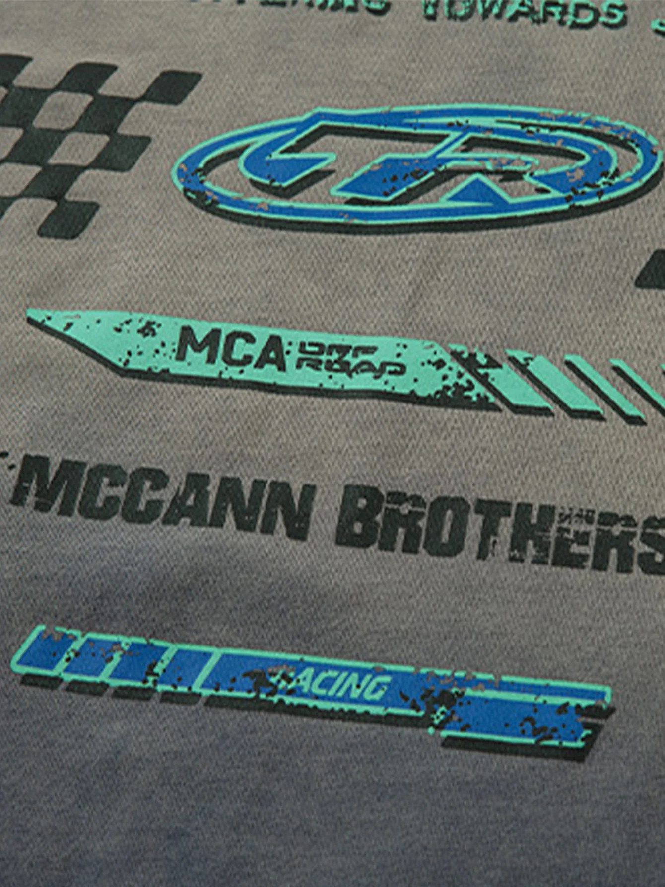 Racing Print Used-Look 2-in-1 T-Shirt - Image 4