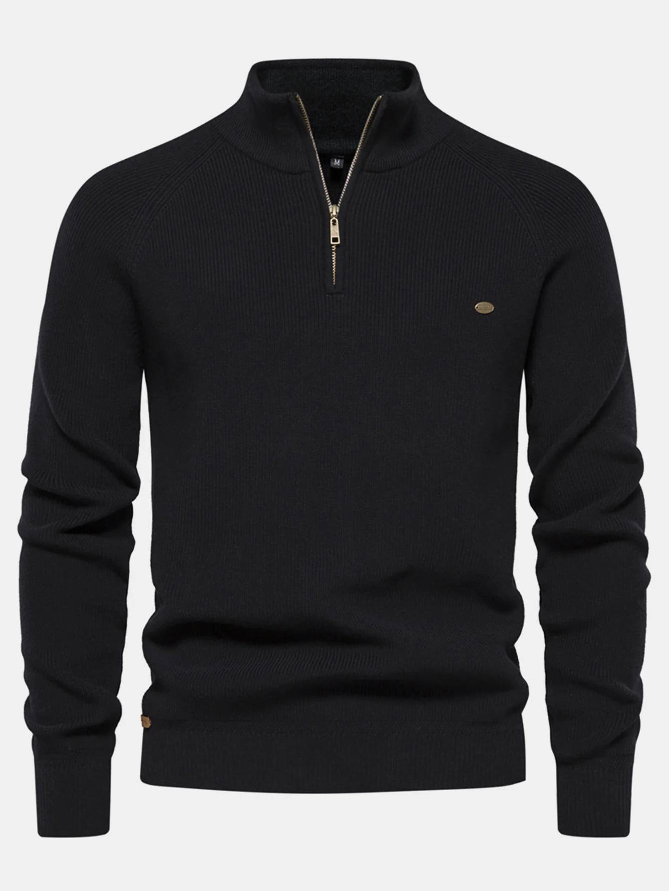 Raglanärmel Pullover mit Viertel-Reißverschluss - Image 3