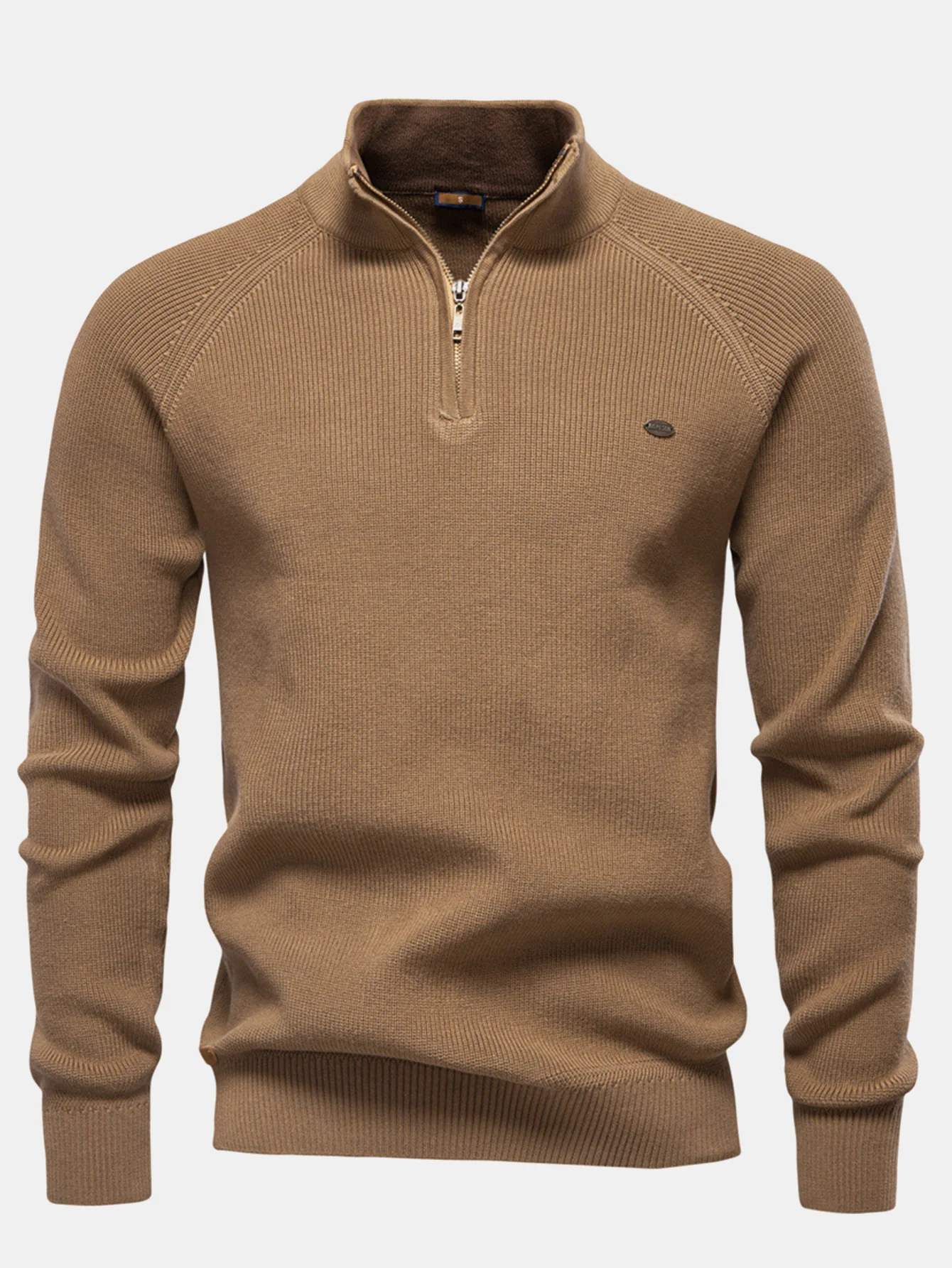 Raglanärmel Pullover mit Viertel-Reißverschluss - Image 4