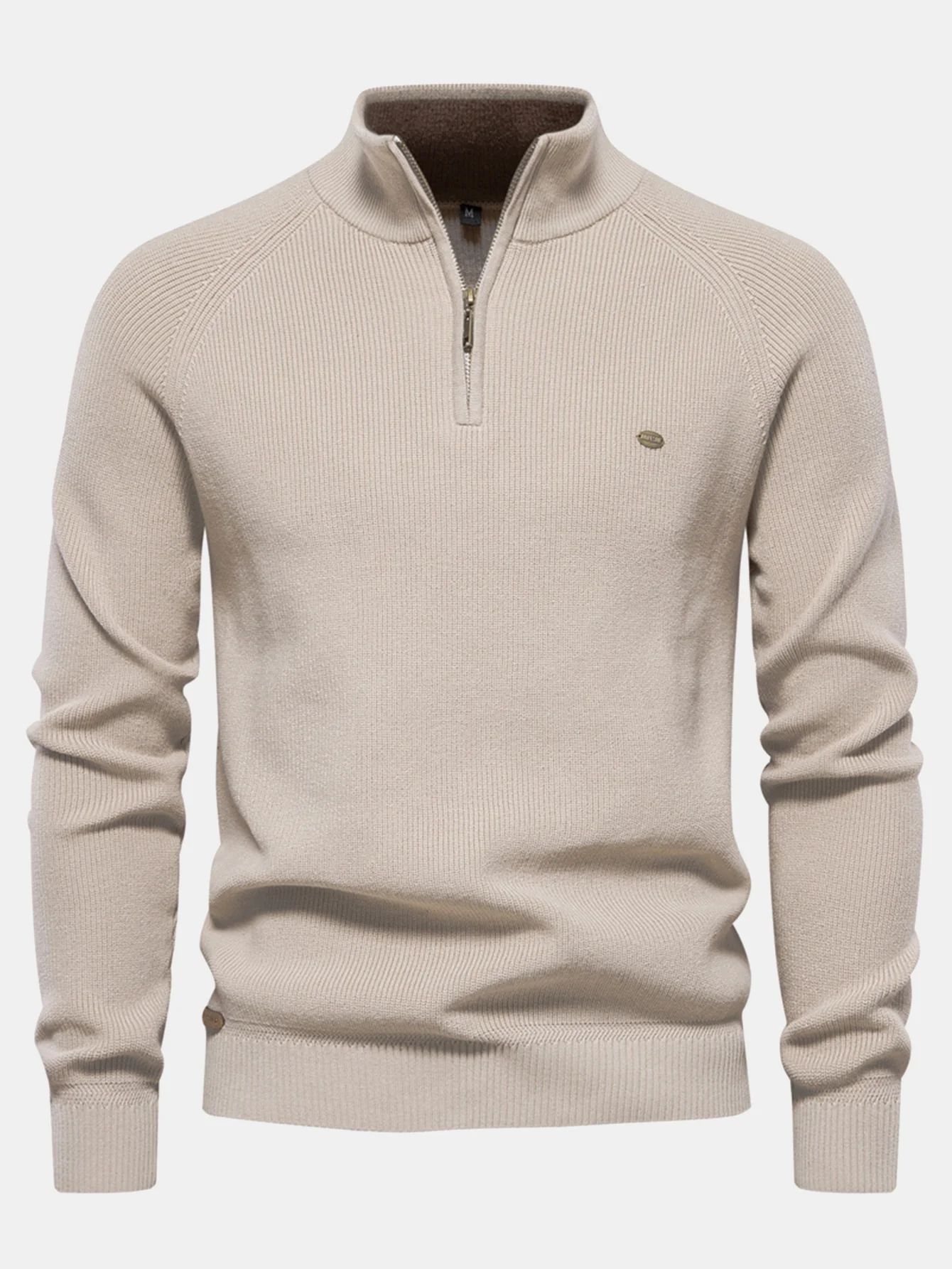 Raglanärmel Pullover mit Viertel-Reißverschluss - Image 5