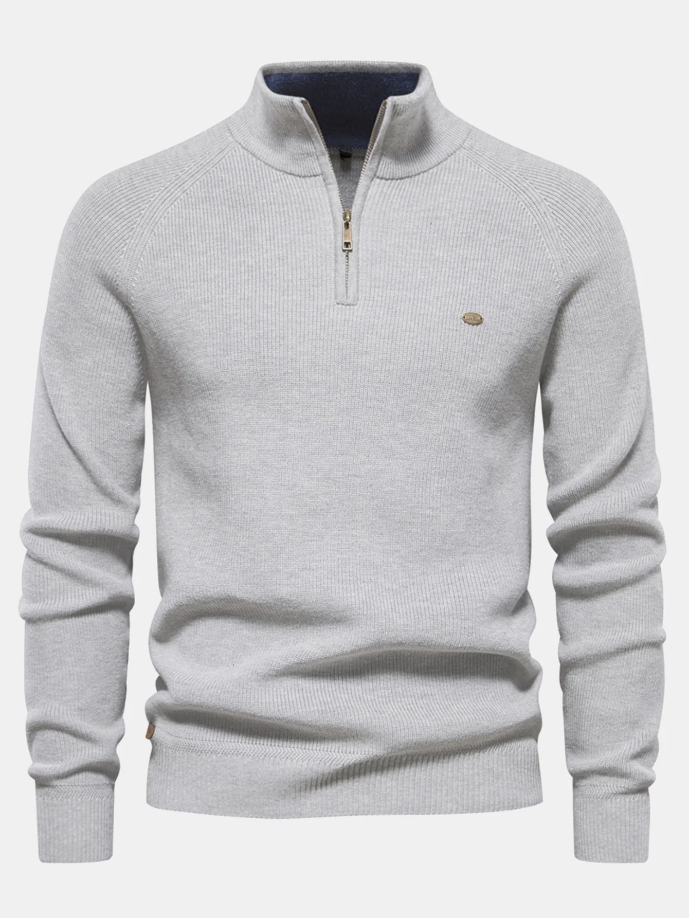 Raglanärmel Pullover mit Viertel-Reißverschluss - Image 7