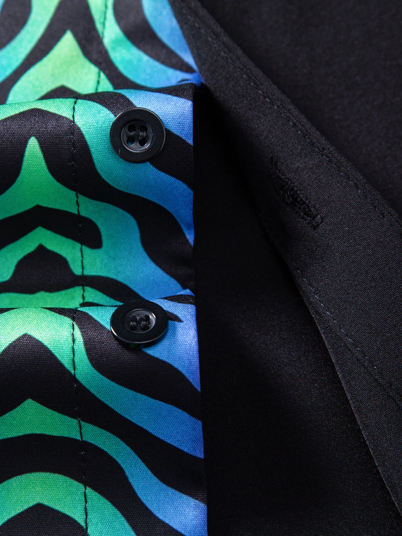 Colorful Tiger Patchwork Button Up Shirt & Swim Shorts - Image 10