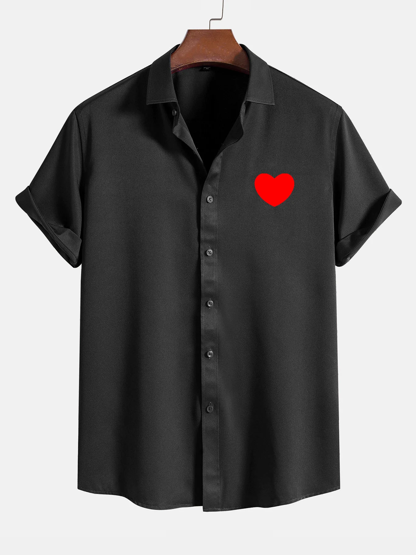 Rote Herzmuster-Shirts - Image 3