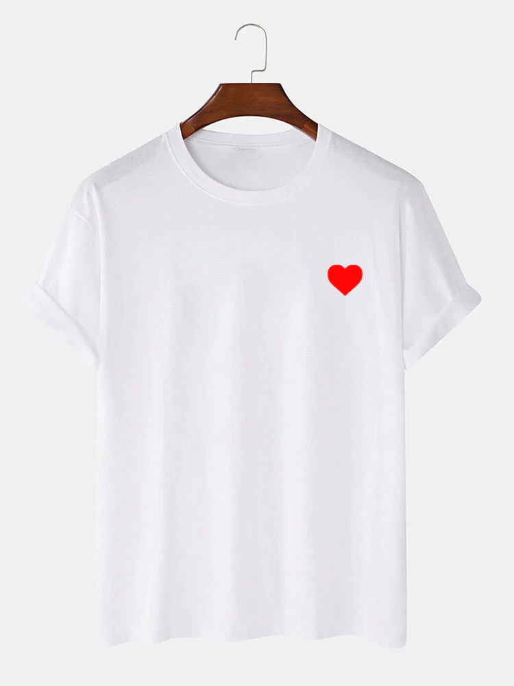 Rotes Herzdruck-T-Shirt - Image 2