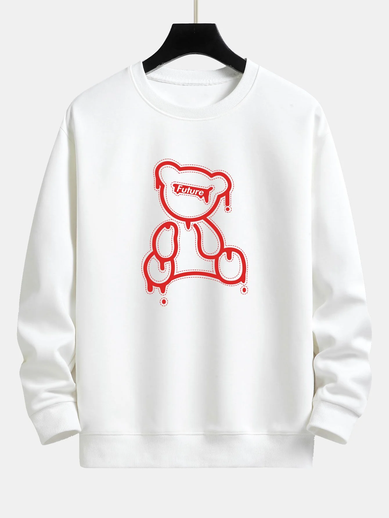 Rote Linie Bären Druck Relaxed Fit Sweatshirt - Image 2