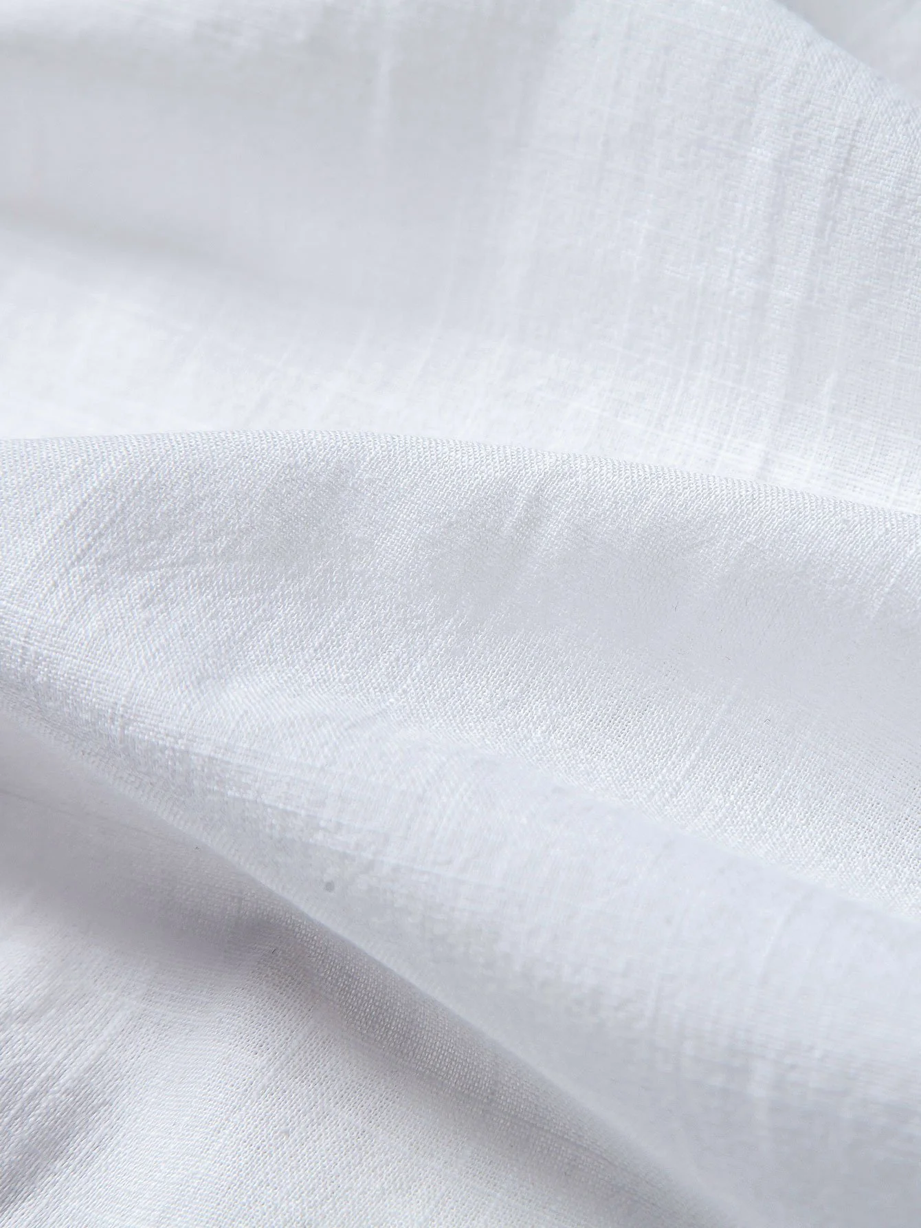 Rote Rosen Druck Leinen Optik Baumwolle Knopfverschluss Hemd - Image 3