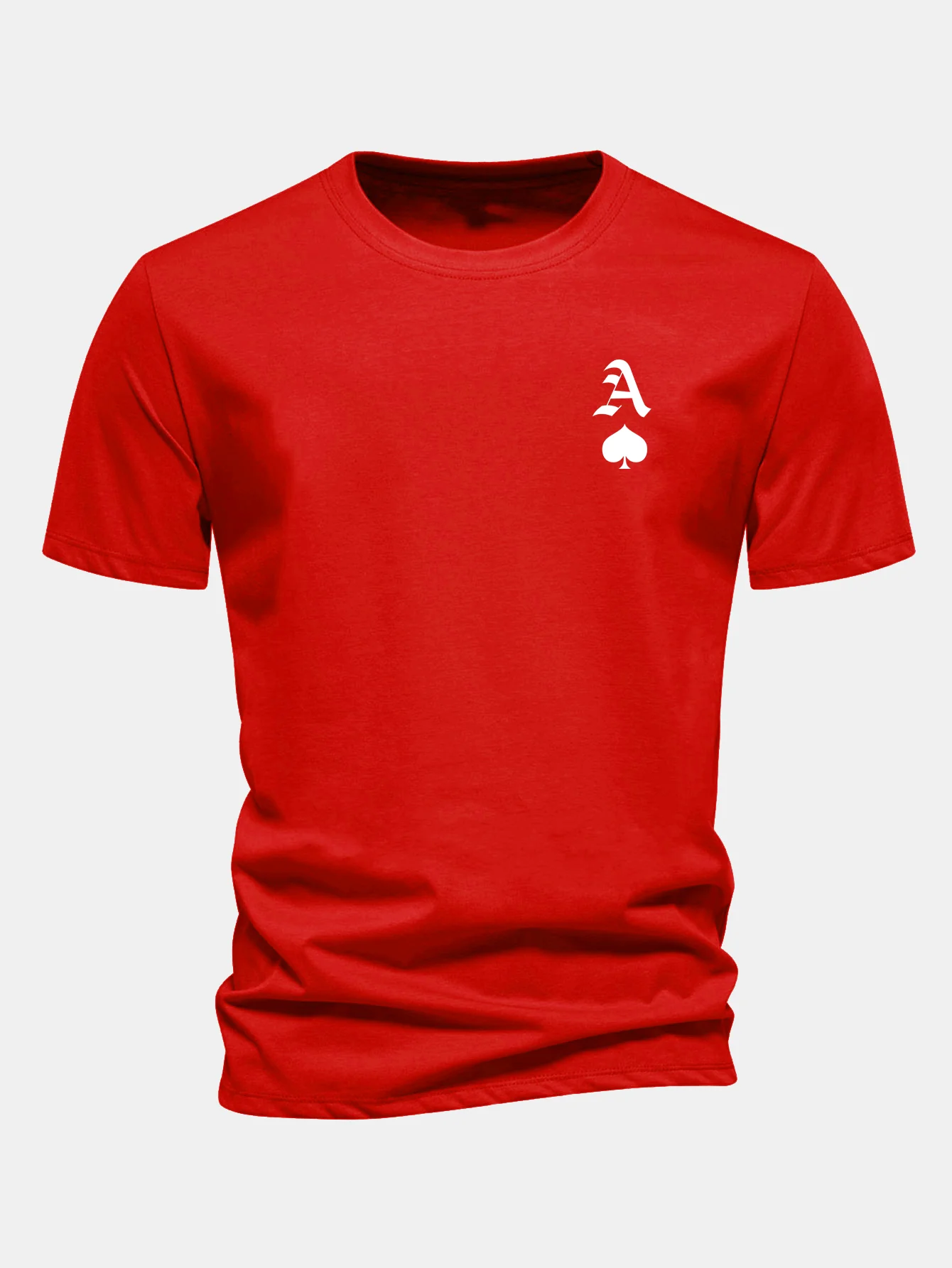 Regular Fit Ace Of Spades Print Cotton T-Shirt - Image 11