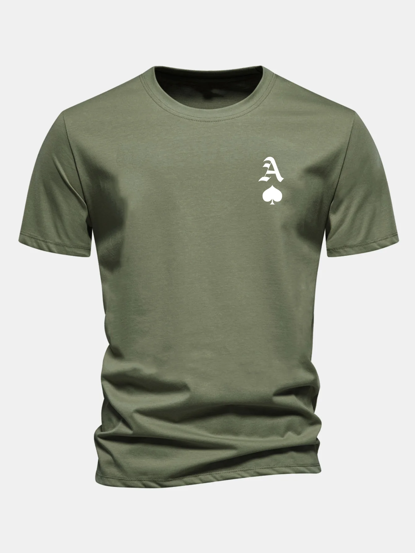 Regular Fit Ace Of Spades Print Cotton T-Shirt - Image 12