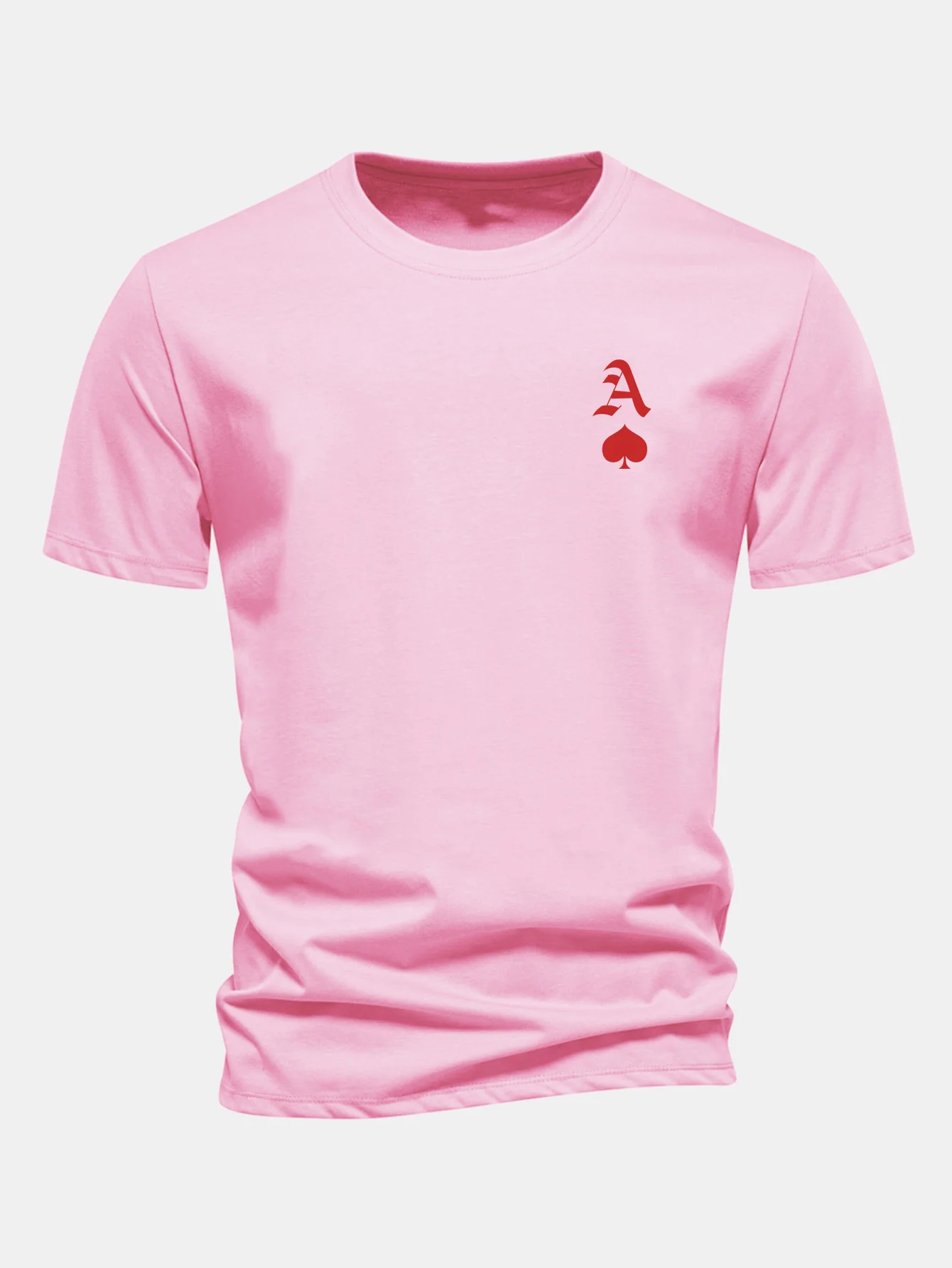 Regular Fit Ace Of Spades Print Cotton T-Shirt - Image 3