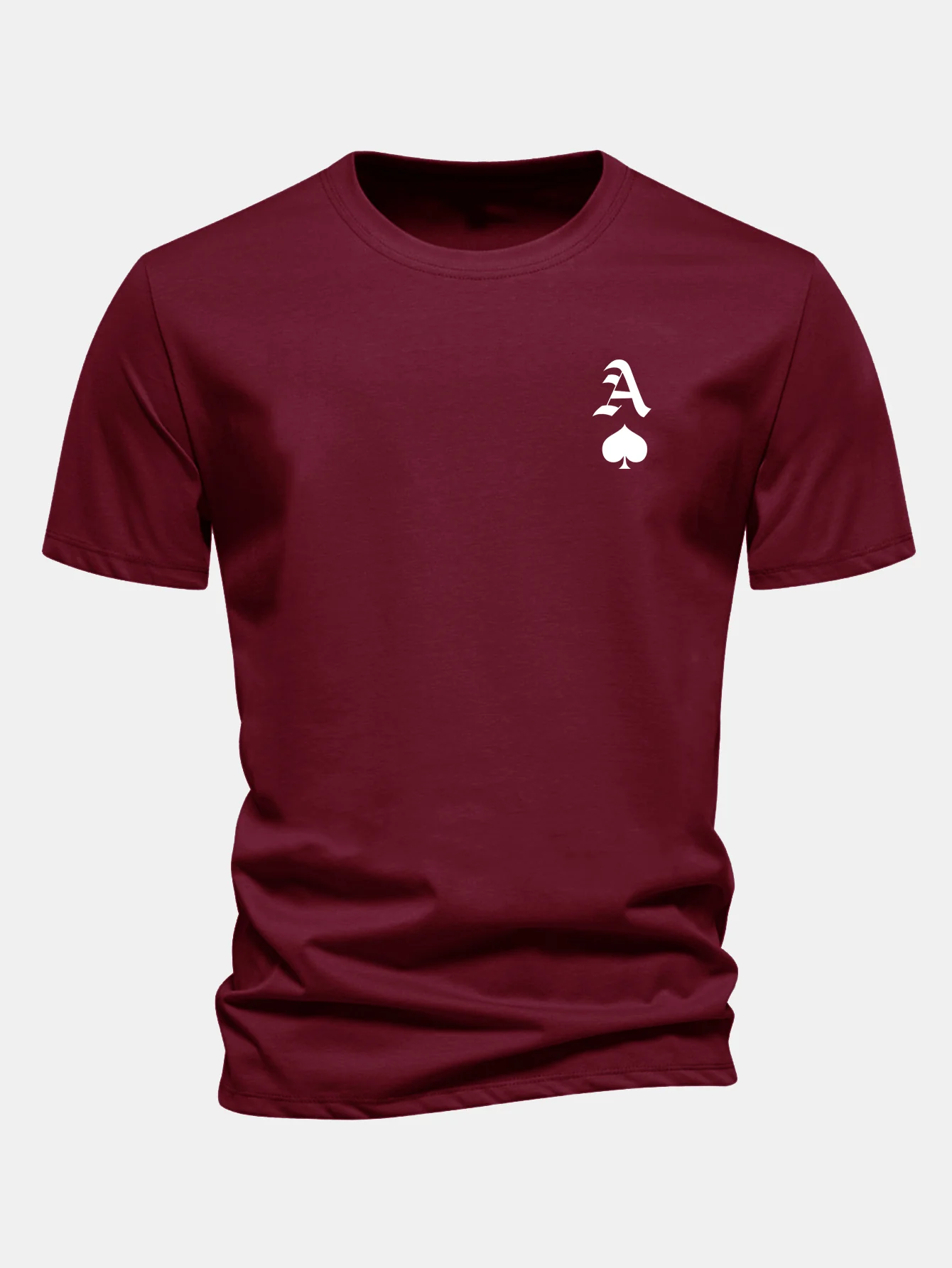 Regular Fit Ace Of Spades Print Cotton T-Shirt - Image 8