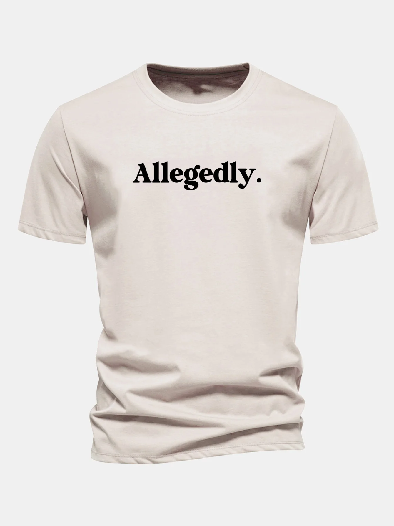 Regular Fit Allegedly Print Baumwoll-T-Shirt - Image 3