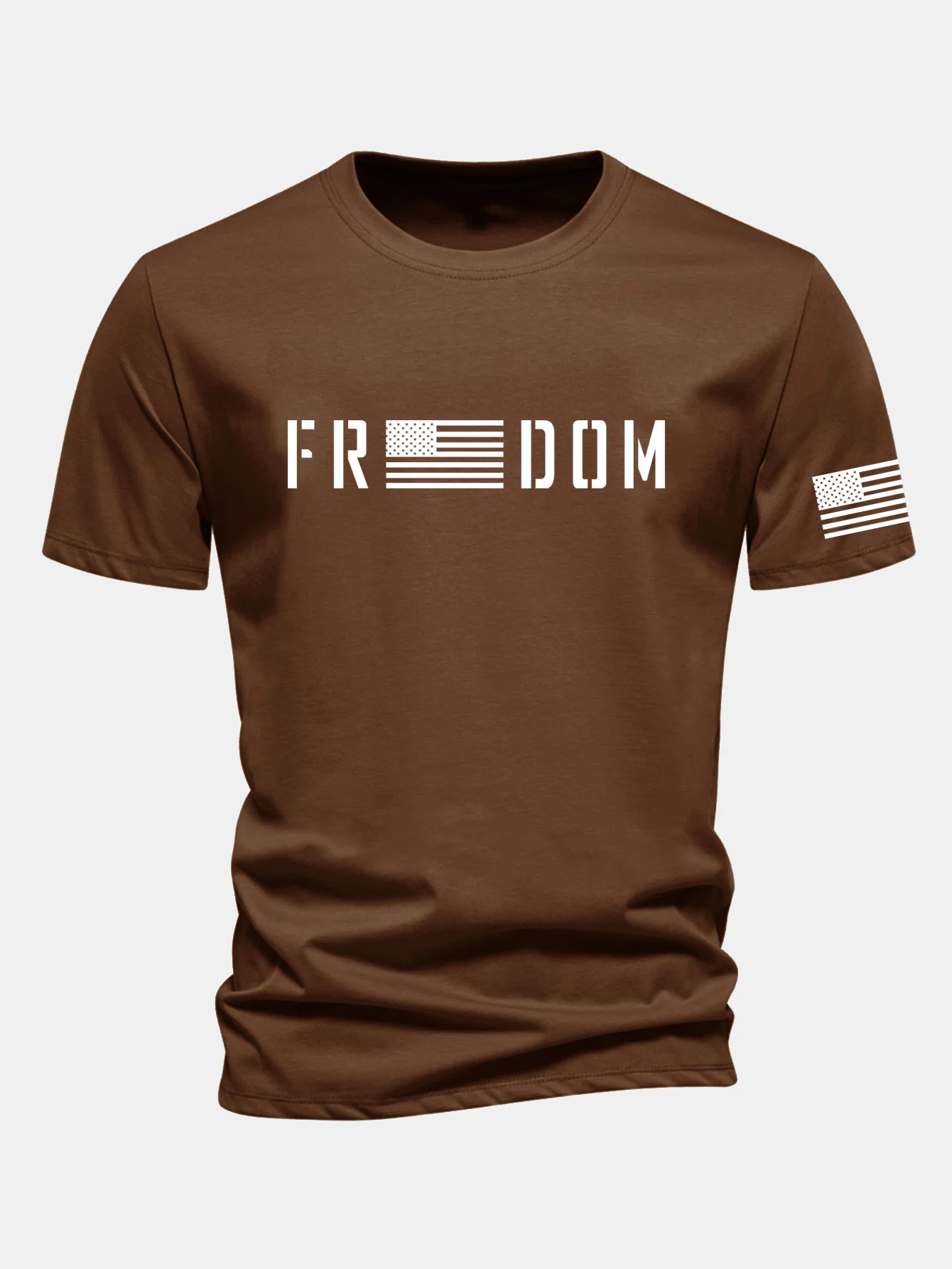 Regular Fit T-Shirt aus Baumwolle mit amerikanischer Flagge und Freedom-Print - Image 11