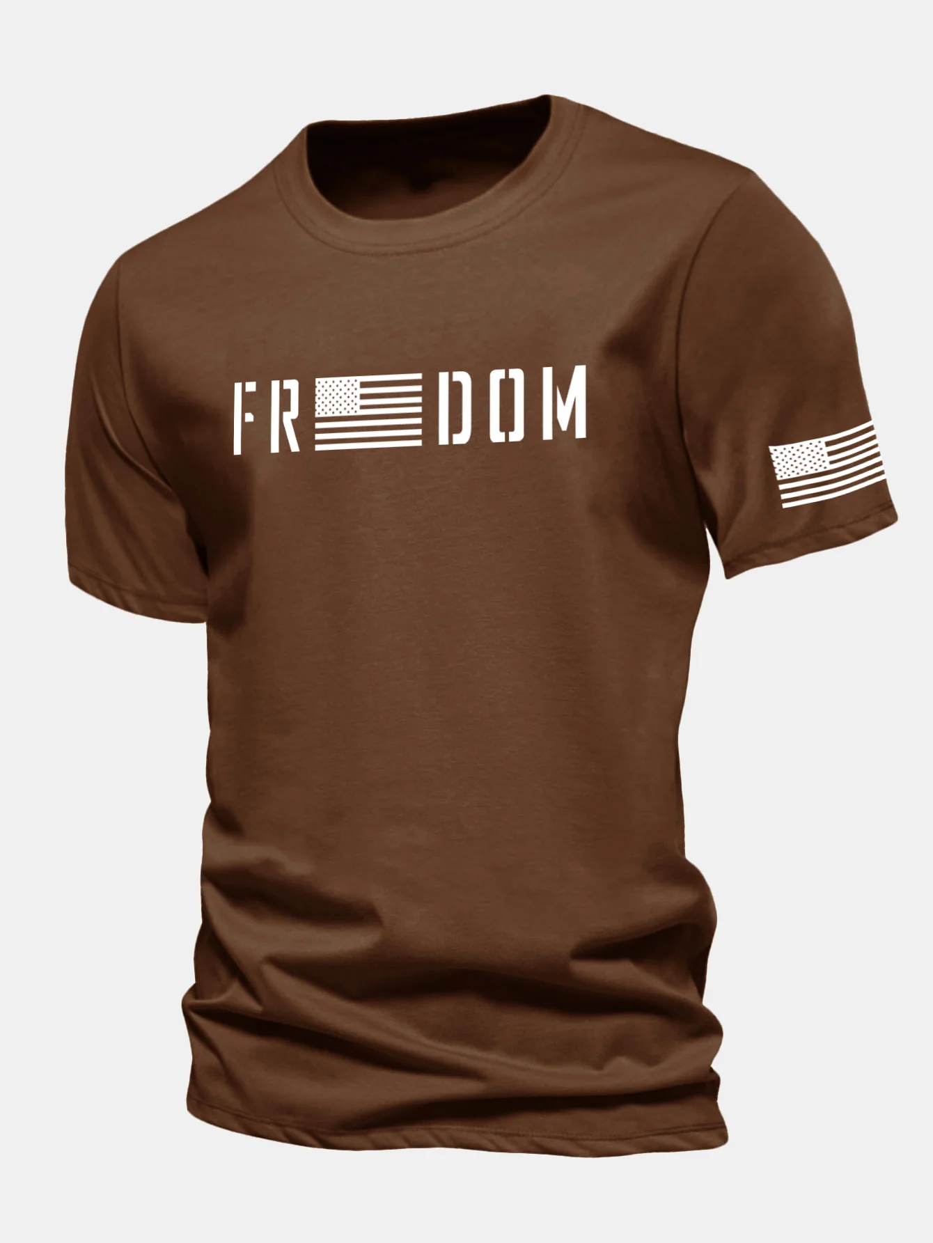 Regular Fit T-Shirt aus Baumwolle mit amerikanischer Flagge und Freedom-Print - Image 12