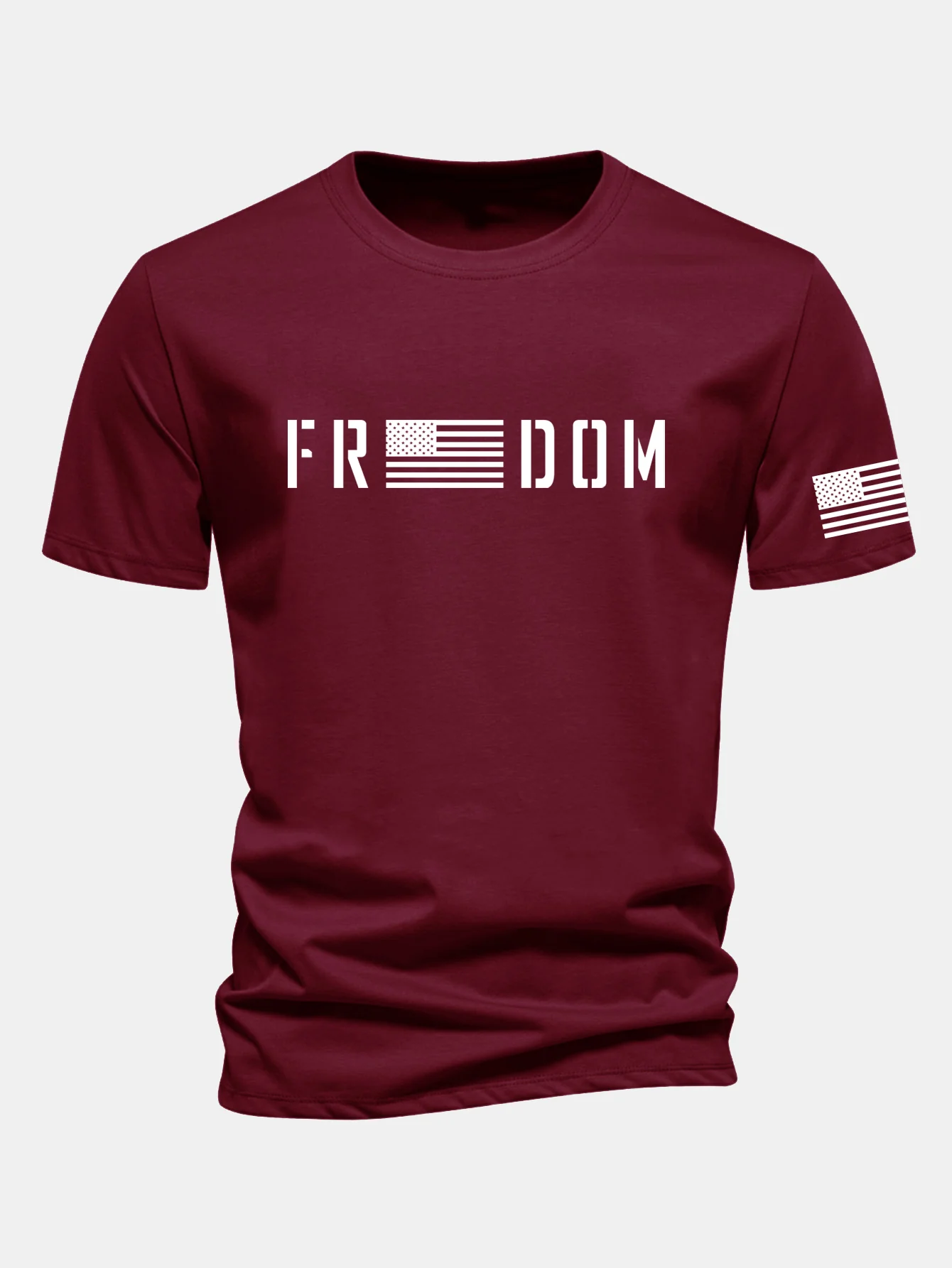 Regular Fit T-Shirt aus Baumwolle mit amerikanischer Flagge und Freedom-Print - Image 15