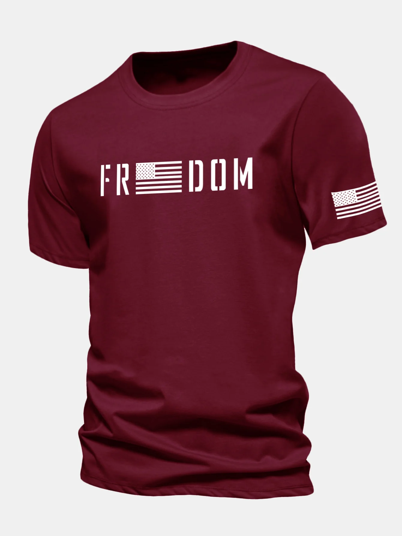 Regular Fit T-Shirt aus Baumwolle mit amerikanischer Flagge und Freedom-Print - Image 16