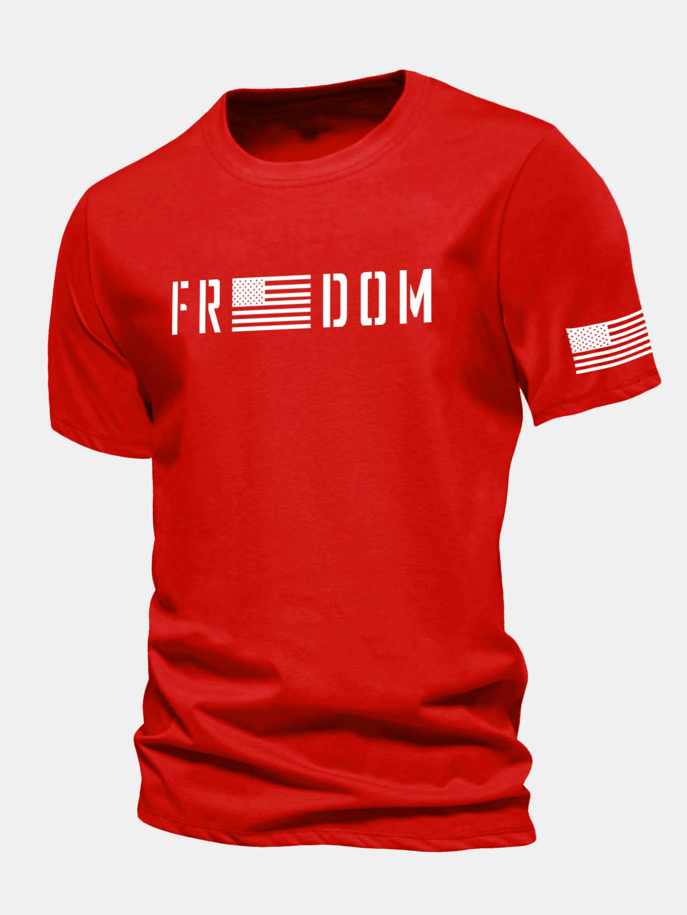 Regular Fit T-Shirt aus Baumwolle mit amerikanischer Flagge und Freedom-Print - Image 18